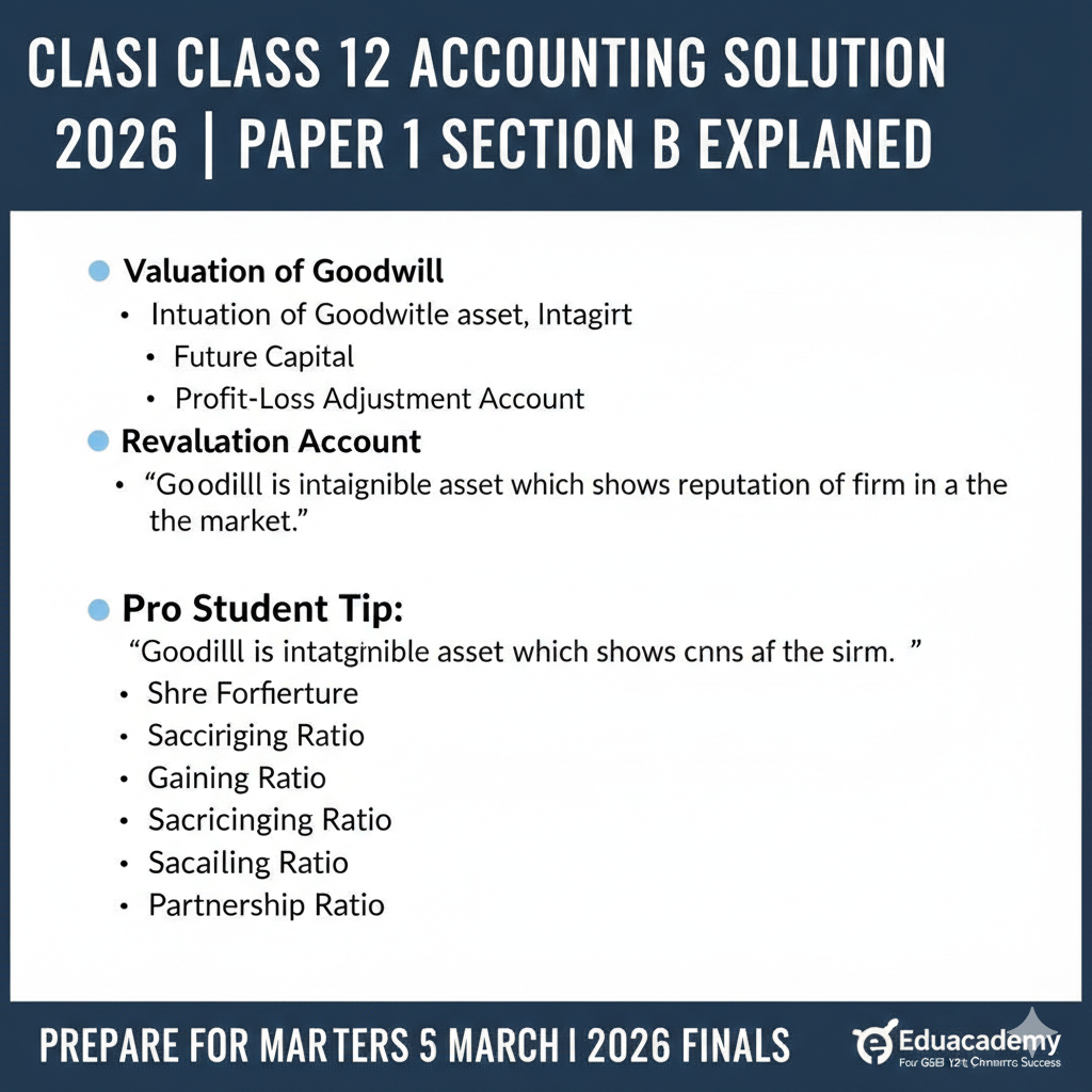 Std 12 Accounting Marvel Paper 1 Section B Solutions 2026