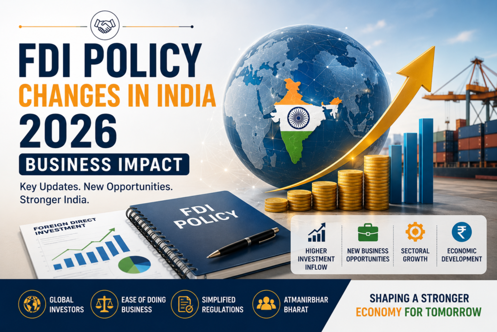 FDI Policy Changes in India 2026 and Their Impact on Businesses