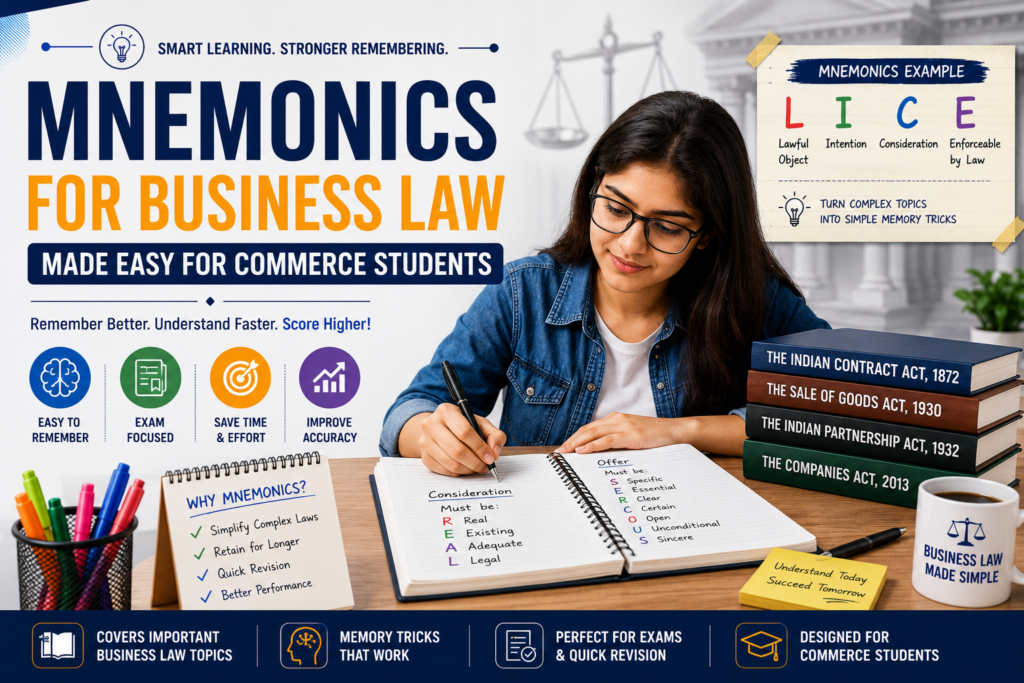 Mnemonics for Business Law and Commerce Students